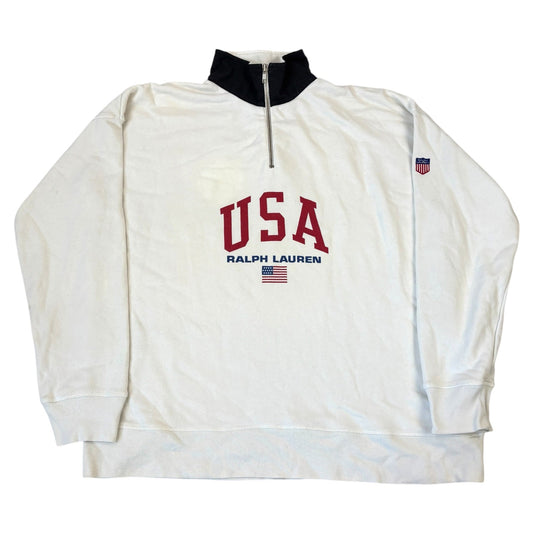 y2K Vintage Ralph Lauren Half-Zip (XL)