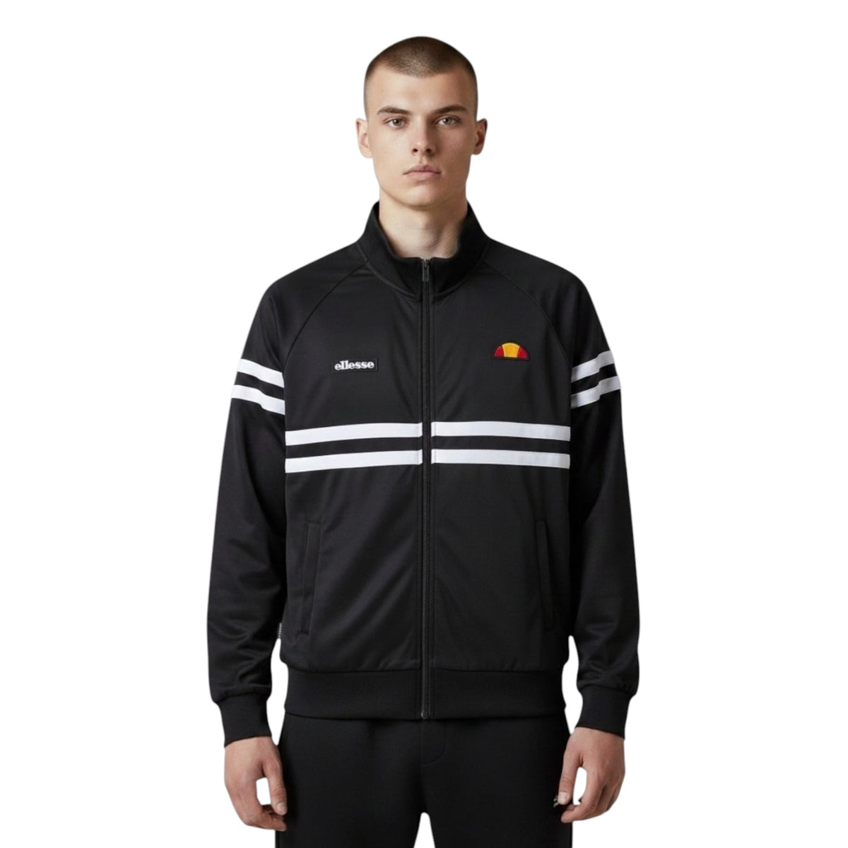 Ellesse Rimini Trainingsjacke | Schwarz / Weiß (L-XXL)